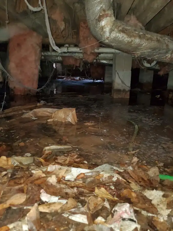 Crawl space flood assessment for Commercial Water Damage Restoration in Sumter