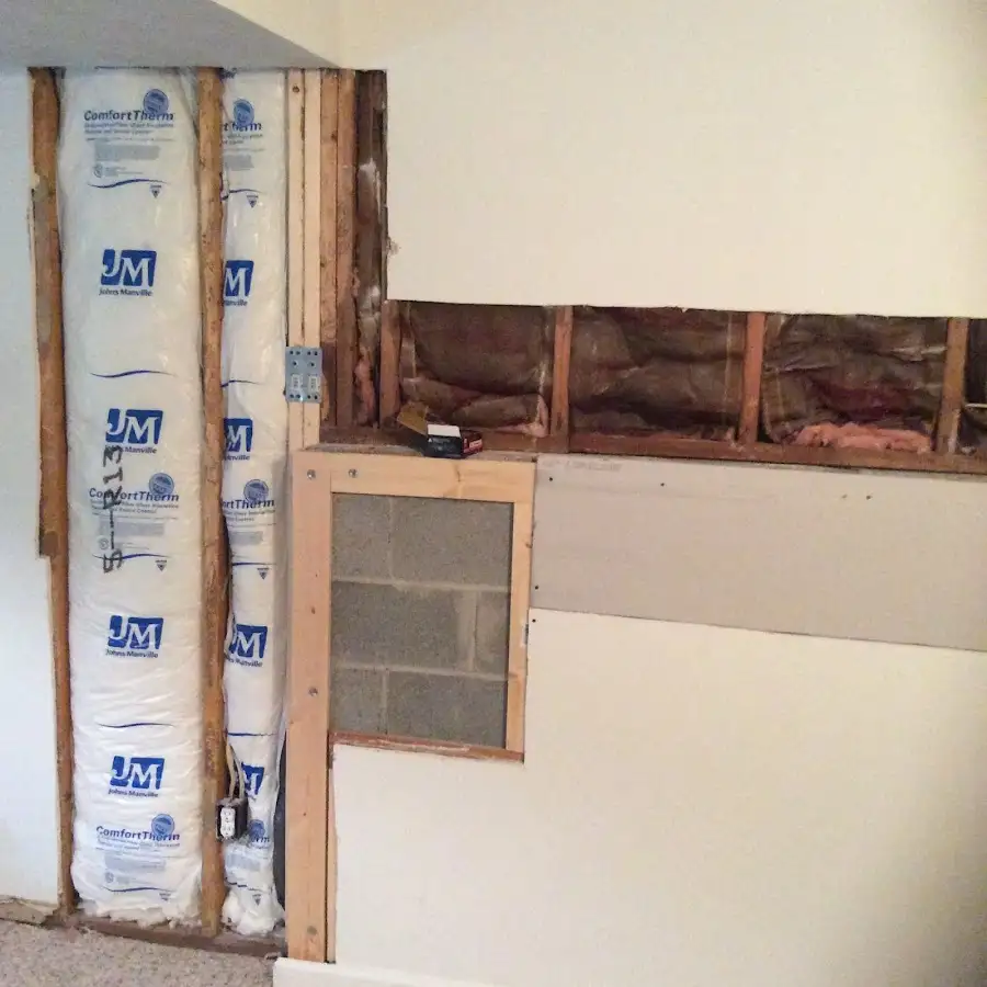 Wall insulation replacement during Basement Flood Cleanup in Sumter